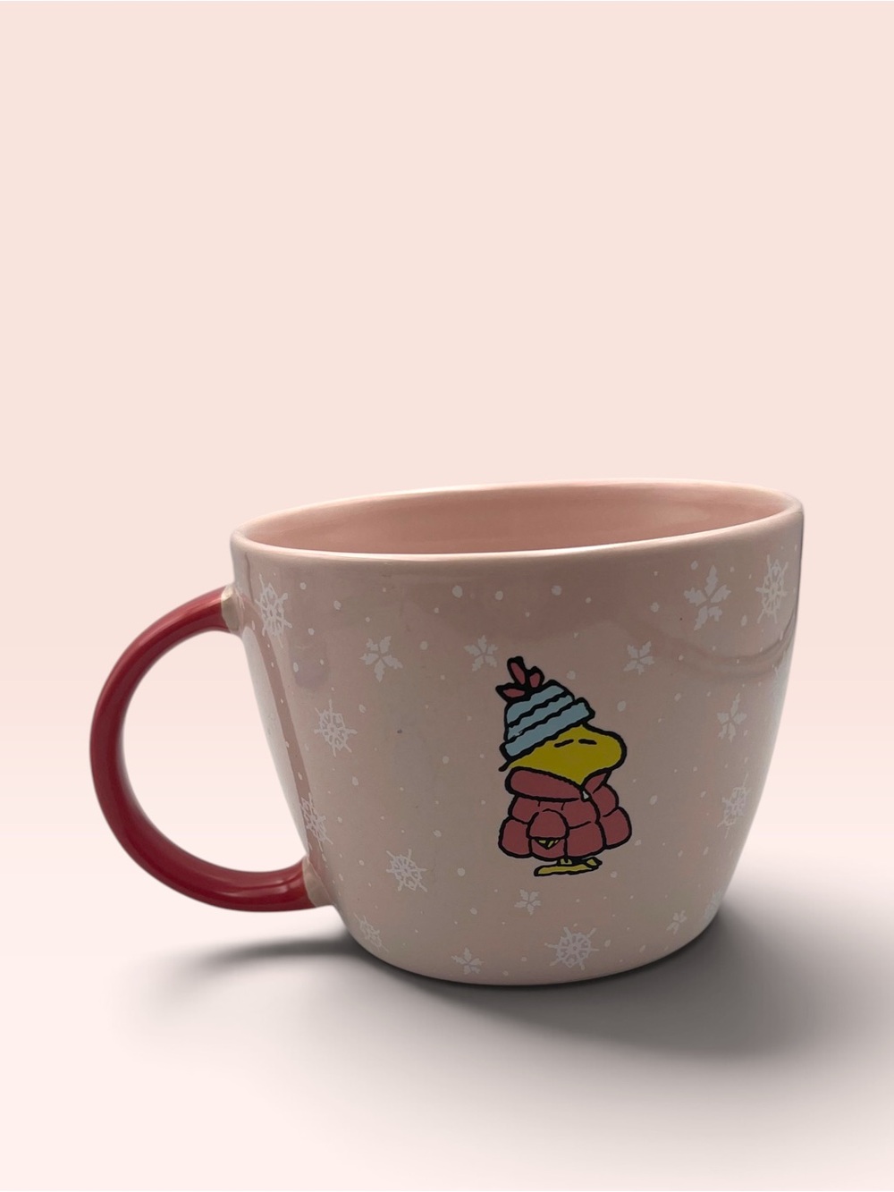 Peanuts Woodstock Puffer Jacket Winter Soup Mug Extra Large Coffee Cocoa Cup